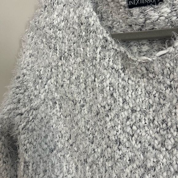 Eyelash soft grey cozy sweater y2k style small casual - Picture 5 of 6